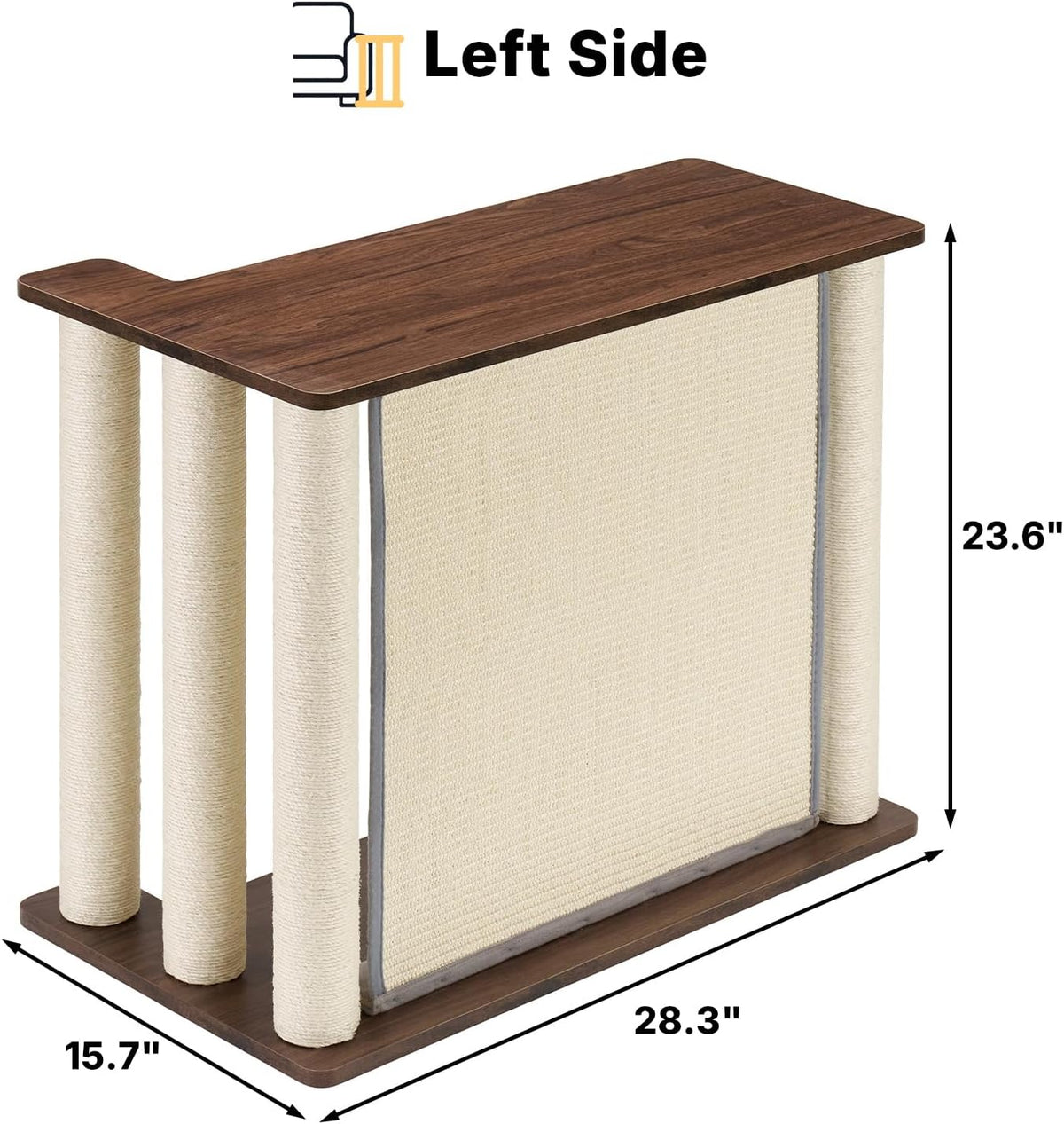 Cat Scratcher Side Table for Couch, Sofa Protector End Table